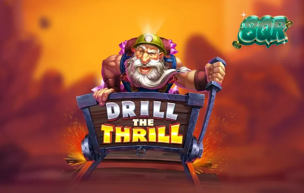 Tampilan visual game slot Drill the Thrill dengan penambang dan bor raksasa